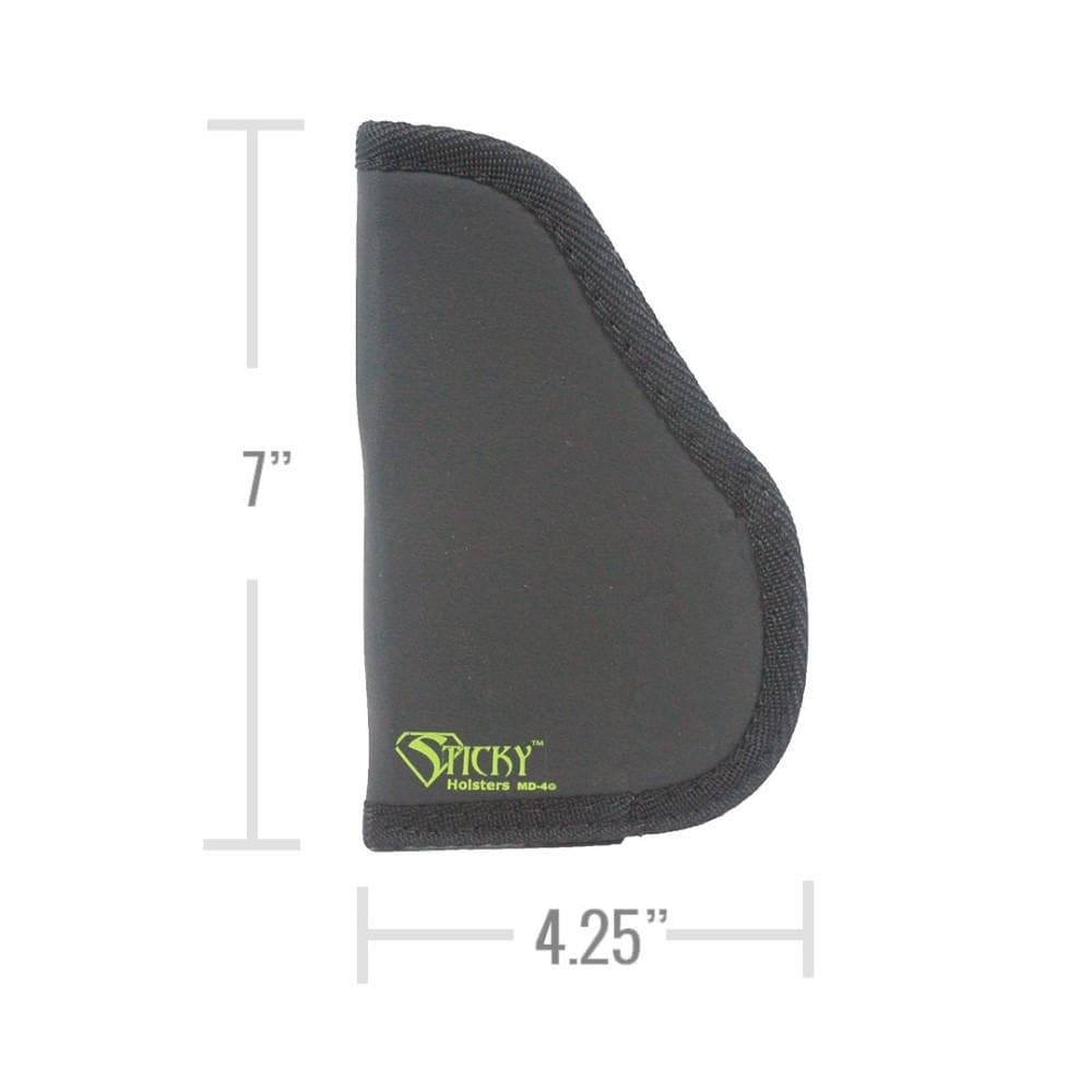 Sticky Holsters Gen 1 Medium Sticky Pocket Holster for 3.8" Sub-CompactMedium Frame Double Stack Autos with Laser Black Ambi