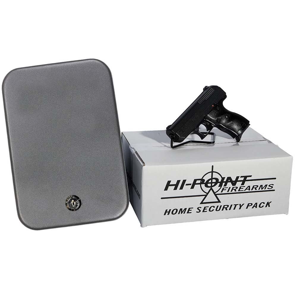 Hi-Point C9 Compact Handgun 9mm Luger 8rd Magazine 3.5" Barrel W/Home Security Pack (Lock Box)