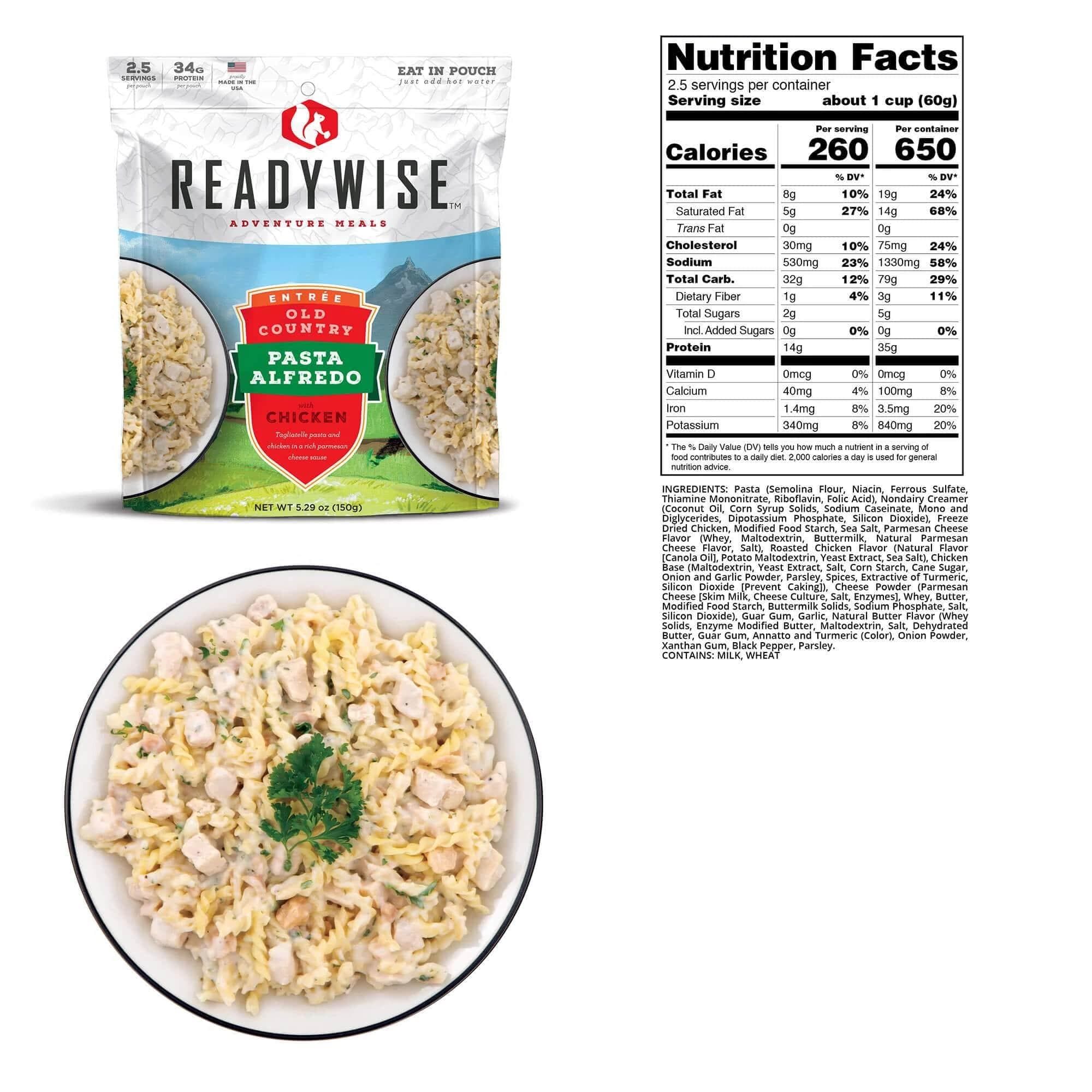 Readywise Old Country Pasta Alfredo with Chicken - 5.29 oz
