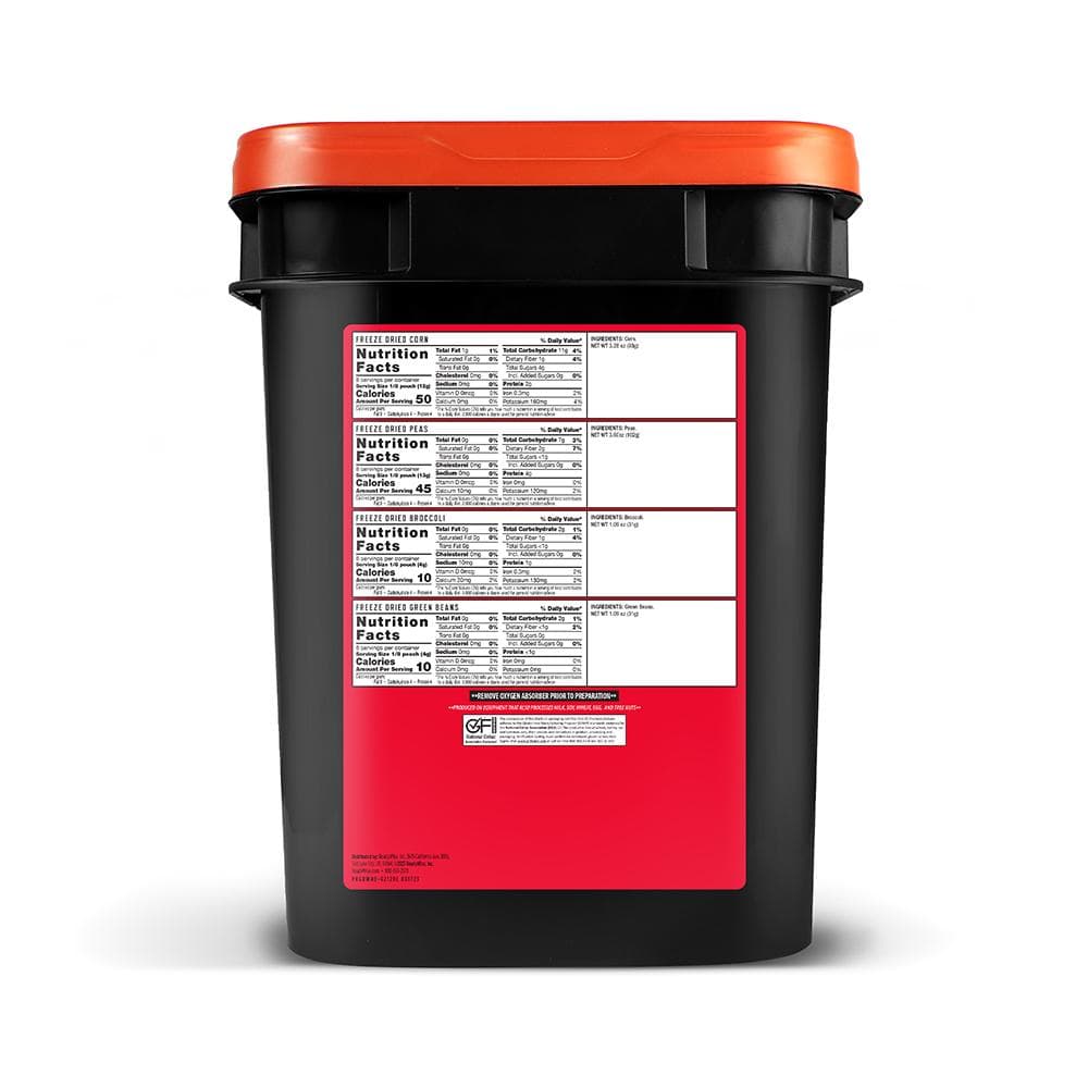 Readywise Freeze Dried Vegetable Bucket 120 Servings