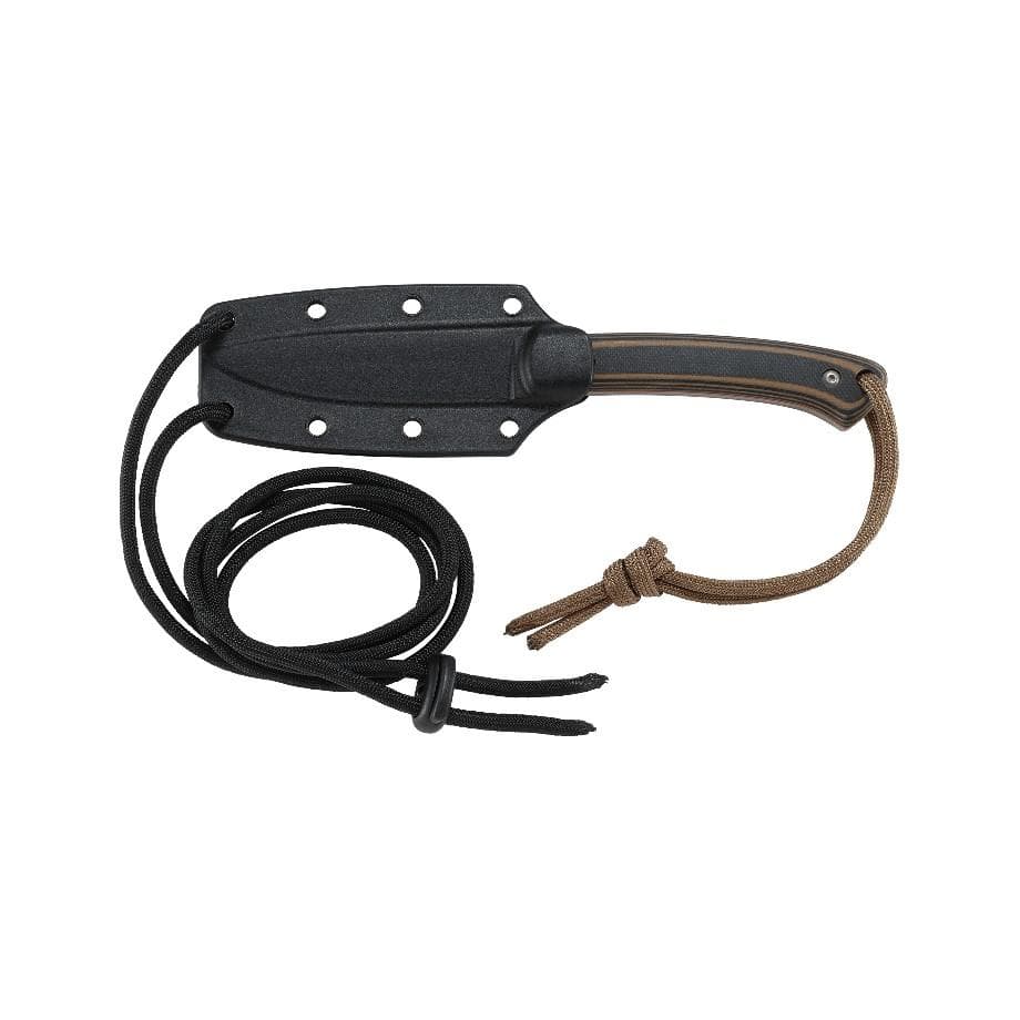 CRKT Biwa Fixed Drop Point Knife 3" Blade Brown Black