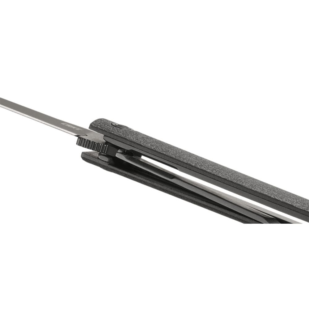 CRKT CEO Flipper Folding Knife 3-3/8" Straight Back Blade Black