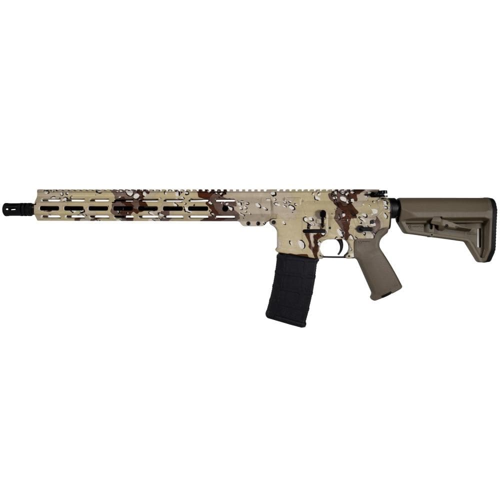 Shark Coast Tactical AR Rifle 5.56 NATO 30rd Magazine 16'' Barrel Chocolate Chip with Magpul Furniture