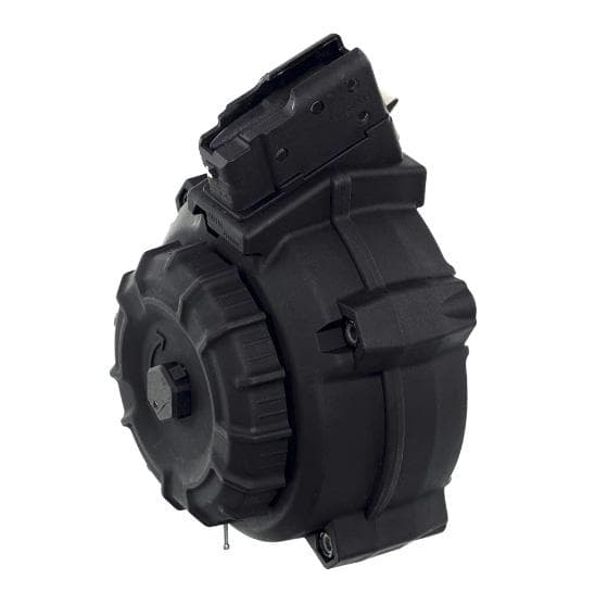 ProMag Black Polymer AK Magazine Drum for AK-47 7.62x39mm 50/rd
