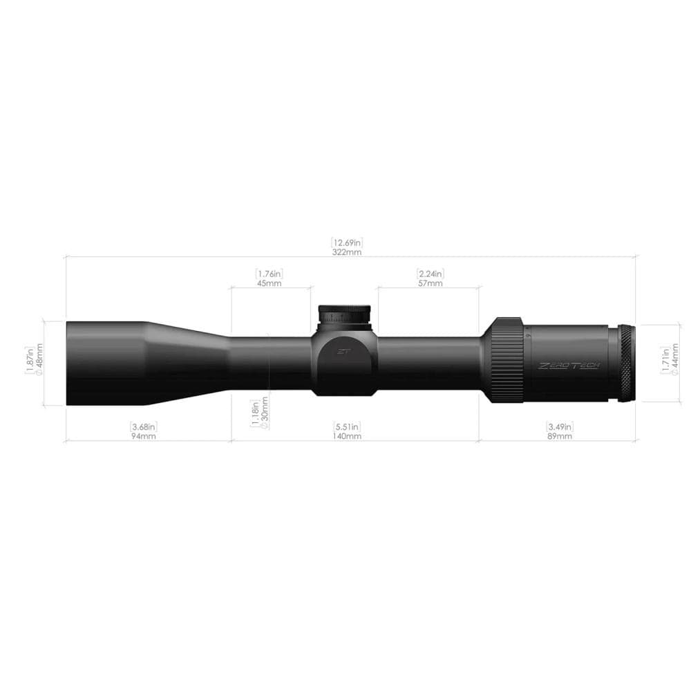 ZeroTech Thrive Rifle Scope 3-9x40 30mm SFP ZeroPlex MOA Black