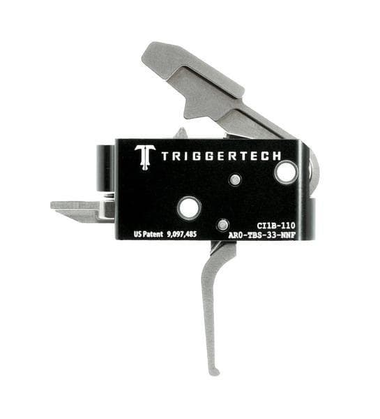 TriggerTech AR15 Competitive Flat Trigger 2 Stage Stainless Steel/Black