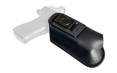 1791 Gunleather Optic Ready Light Bearing Smooth Concealment Holster, Size 4L, IWB Holster, Fits Glock 19 with Light , Leather, Black