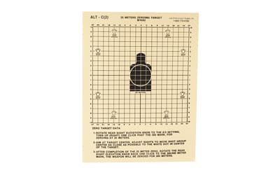 Action Target 25 Meter M16A2 Zeroing Target, Heavy Tagboard Paper, 100 Per Box
