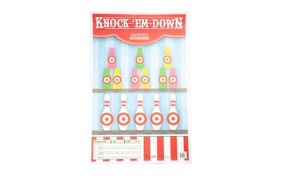 Action Target Knock-'Em-Down Target, Multi Color, 23"x35", 100 Per Box