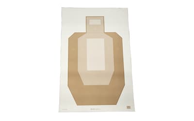 Action Target IPSC Paper Target with Visible Scoring Zones, Brown, 23" x 35", 100 Per Box