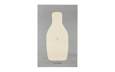Action Target Q-T, FBI/DEA, Center Mass Q Target, Gray/Ivory, 22.5"x34.5", 100 Per Box