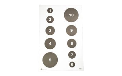 Action Target Military Varied Circle Command, White and Black, 23"x35", 100 Per Box