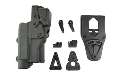 Rapid Force Rapid Force, Level 3 Duty Holster, Fits GLOCK 19 with Large Light (X300/TLR-1), Right Hand, Black