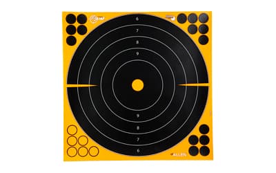Allen Company EZ AIM Adhesive, Bullseye, 12" Square, 10 Pack, Black/Orange