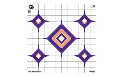Allen Company Dialing in More Fun EZ Aim, Paper Target, 9 Pack, 12"x12", Assorted Colors