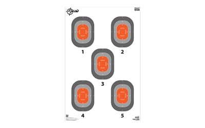 Allen Company EZ AIM 5-Spot, Paper Targets, 23x35", 50 Pack, Orange and Gray