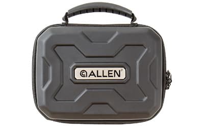 Allen Company Exo Pistol Case, Black Thermo-molded Exoskeleton, 9"x6.25", Lockable Zipper