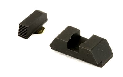 AmeriGlo Defoor, Sight, Fits Glock 42 and 43, Black Serrated Front, Black Rear, Front/Rear