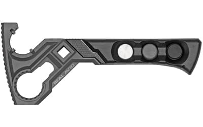 Real Avid Wrench, AR Armorer's Wrench, Stainless Steel, Interchangeable Brass, Rubber, Nylon Hammer Heads