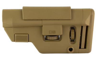 B5 Systems Collapsible Precision Stock, Coyote Brown, Long Length Cheek Riser