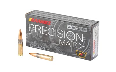 Barnes Precision Match, 300 Blackout, 220 Grain, Match Burner BTHP, 20 Round Box