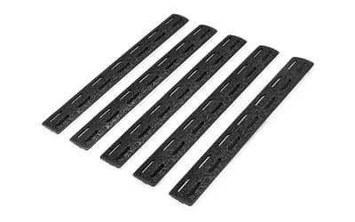 Bravo Company 5.5" MCMR Rail Panel Kit, M-LOK Compatible, 5 pack, Black