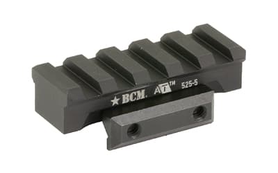 Bravo Company A/T 525-5 Optic Riser, Fits Picatinny, 2.125" Long, 0.525" Height, Anodized Finish, Black