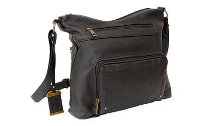 Bulldog Cases Cross Body Style Purse with Holster, Polyurethane Construction, Black