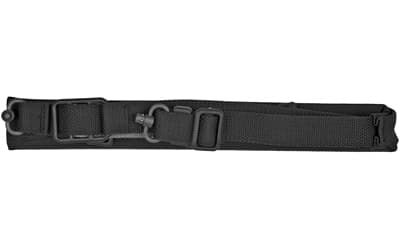 Blue Force Gear Vickers 221 Sling, Padded, 2-To-1 Point Sling, Black, Push Button Swivel, Molded Acetal Adjuster