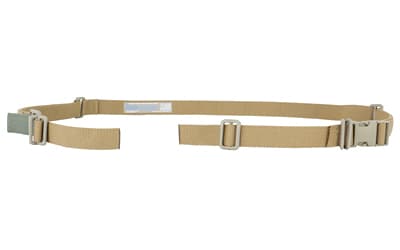 Blue Force Gear Vickers, 2 Point Combat Sling, Push Button Swivels, 54" with Adjuster Tightened, Coyote, 1.00" Webbing