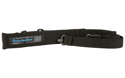 Blue Force Gear Vickers, Padded 2-Point Combat Sling, Push Button Swivels, 54" with Adjuster Tightened, Black, 1.00" Webbing