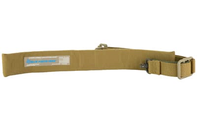Blue Force Gear Vickers, Padded 2-Point Combat Sling, Push Button Swivels, 54" with Adjuster Tightened, Coyote, 1.00" Webbing