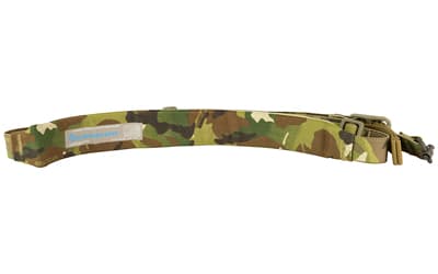 Blue Force Gear Vickers, Padded 2-Point Combat Sling, Push Button Swivels, 54" with Adjuster Tightened, MultiCam, 1.00" Webbing