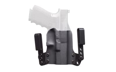 BlackPoint Tactical Mini Wing Metal Inside Waistband Holster, Fits Sig P365 AXG Legion, Black Kydex and Leather, 1.75" Belt Loops