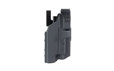 BlackPoint Tactical Slick Dity Light Holster with Hood, Outside Waistband Duty Holster, Fits GLOCK 19/45 with Light, Right Hand, Kydex Construction