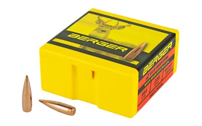 Berger Bullets VLD Hunting, .308 Diameter, 30 Caliber, 155 Grain, Hollow Point Boat Tail, 100 Count