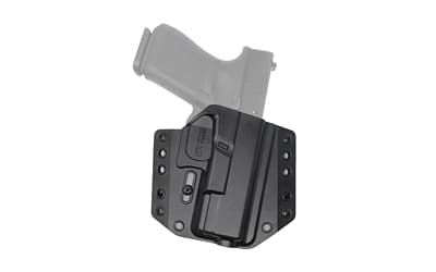 Bravo Concealment BCA, OWB Concealment Holster, 1.5" Belt Loops, Fits Glock 19/19X/23/32/45 Right Hand, Black, Polymer, Does not fit Glock Gen 5 40SW