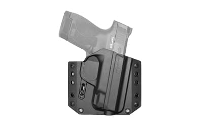 Bravo Concealment BCA, OWB Concealment Holster, 1.5" Belt Loops, Fits S&W M&P Shield 9/40, Right Hand, Black, Polymer