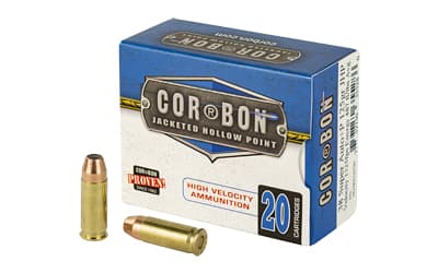 Corbon Ammo Self Defense, 38 Super, 125 Grain, Jacketed Hollow Point, +P, 20 Round Box