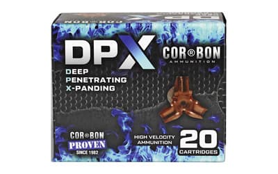 Corbon Ammo Deep Penetrating X Bullet, 45 Colt +P, 225 Grain, Barnes X, 20 Round Box