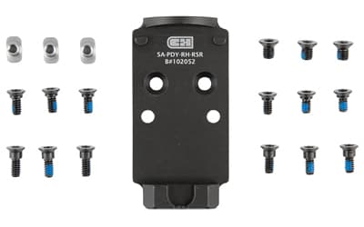 C&H Precision V4, Optic Mounting Plate, For Prodigy to Trijicon RMR, Holosun 407C/507C/508T, Matte Finish, Black
