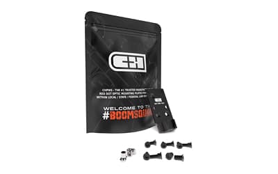 C&H Precision Optic Mounting Plate, For Dan Wesson DWX to RMR/SRO/HOLO, Anodized Finish, Black, Includes Mounting Screws