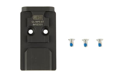 C&H Precision V4, Optic Mounting Plate, Fits Glock MOS, Steiner MPS, Matte Finish, Black