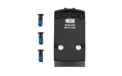 C&H Precision V4, Optic Mounting Plate, For Sig Sauer P320 RX/Pro Series/AXG to Holosun EPS/EPS Carry, Anodized Finish, Black