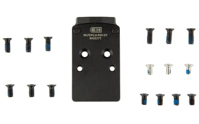 C&H Precision Optic Mounting Plate, Fits Walther PDP 2.0, Trijicon RMR/SRO/RCR, Holosun 407C/507C/507Comp/508T & C&H EDC-XL/Comp, Matte Finish, Black