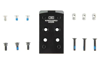 C&H Precision Optic Mounting Plate, Fits Walther PDP 2.0 to Leupold Delta Point Pro and EOTech EFLX, Anodized Finish, Black