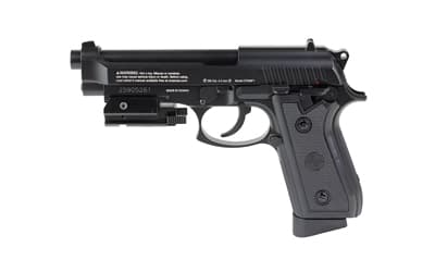 Crosman P1 Air Pistol, .177 BB, 400 Feet Per Second, Steel, Black, CO2 Powered, Full or Semi-auto, Blowback, Fixed Blade Front Sight