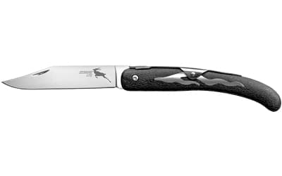 Cold Steel Kudu Lite, Folding Knife, Silver, Plain Edge, Clip Point, 4.25" Blade, Stonewashed Finish, 5Cr15MoV, Black Handle