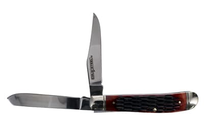 Cold Steel Mini Trapper, Folding Knife, 2 Blade, 2.6" Clip Point Blade, 2.7" Spey Blade, 6.20" Overall Length, 8Cr13MoV Blade Steel, Plain Edge