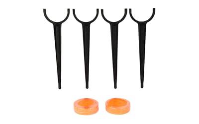Daisy Shatterblast Targets w/Holders, Includes 8-2" Orange Clay Targets and 4 Target Stands